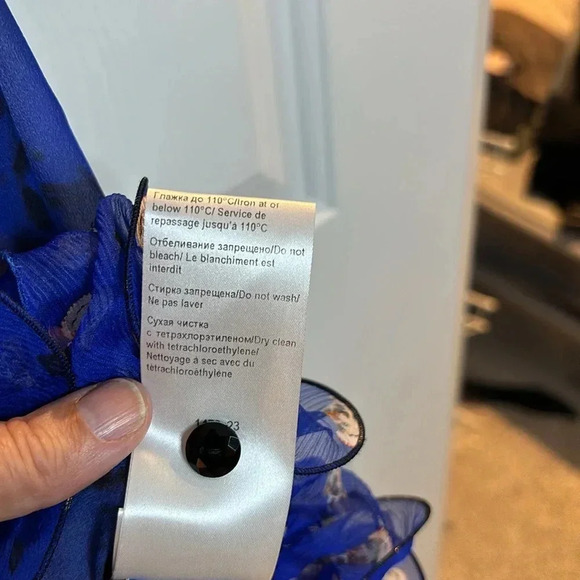 NWOT ULYANO SERGEENKO summer 2023 printed sink dress in blue with print sz fr36 - Picture 7 of 10